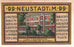 Nota, Alemanha, Neustadt Stadt, 99 Pfennig, Batiment, 1921, 1921-11-24