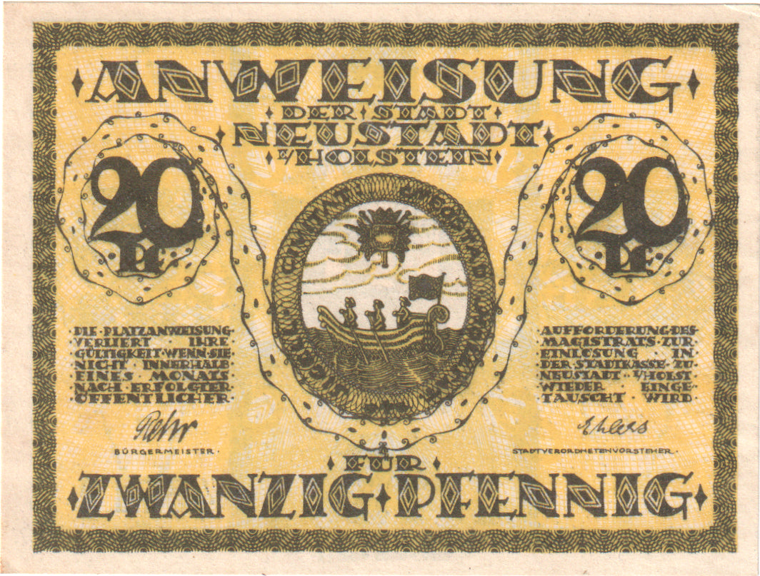 Alemanha, Neustadt Stadt, 20 Pfennig, UNC(60-62)