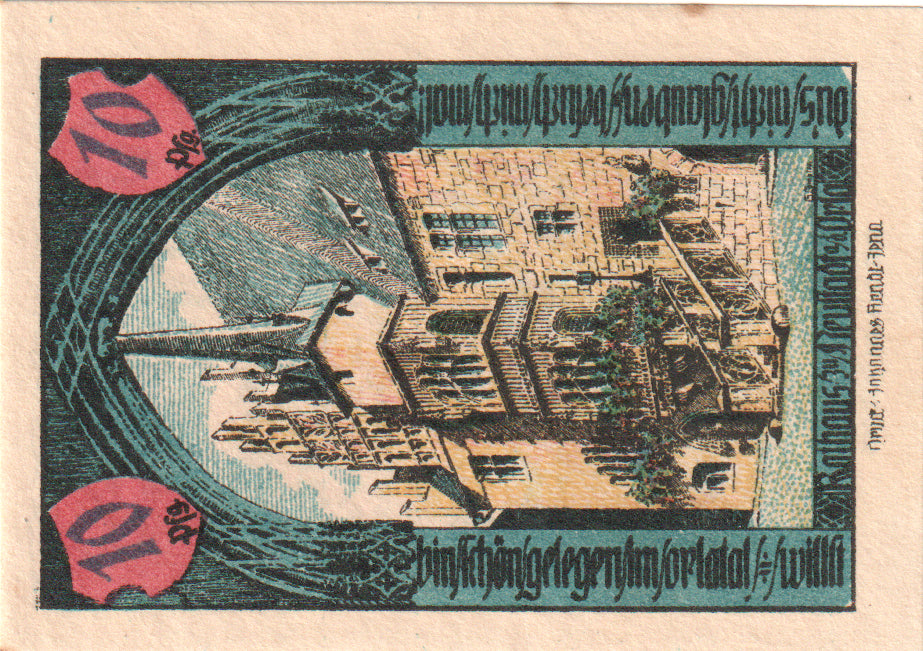 Billete, Alemania, Neustadt Stadt, 10 Pfennig, château, 1921, 1921-07-01, EBC+