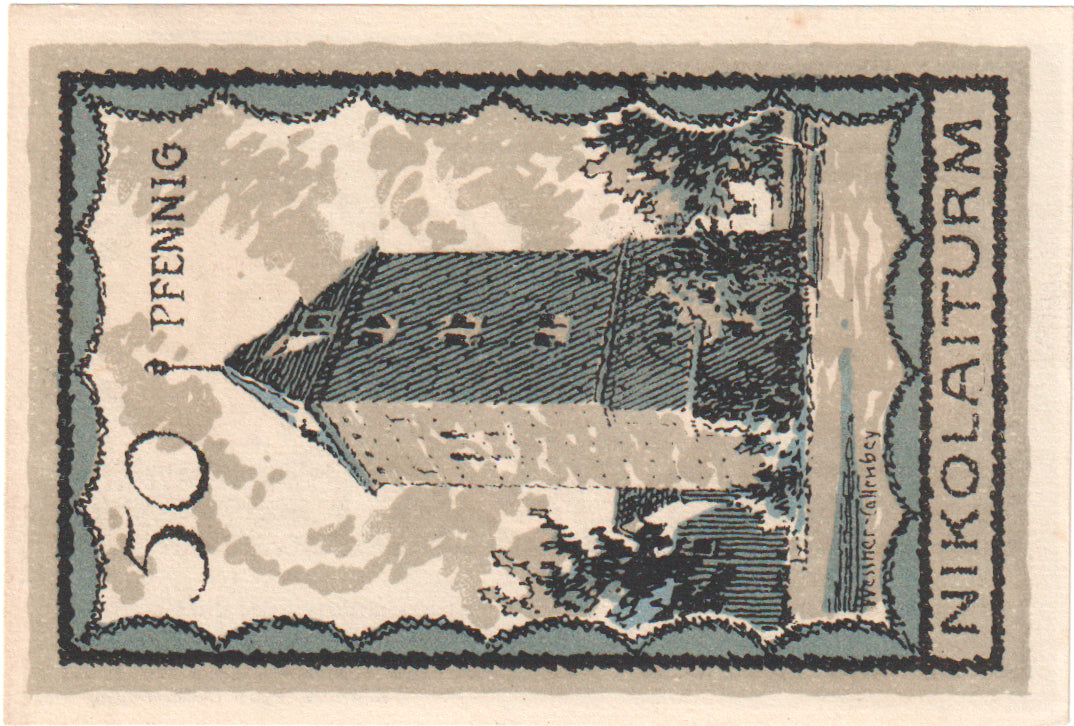 Billete, Alemania, Neustettin, 50 Pfennig, Batiment, 1921, 1921-11-15, EBC+