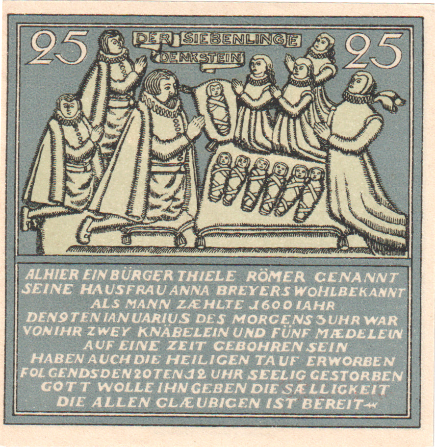 Banknot, Niemcy, Hameln, 25 Pfennig, personnage 1, 1921, 1921-06-01, UNC(63)