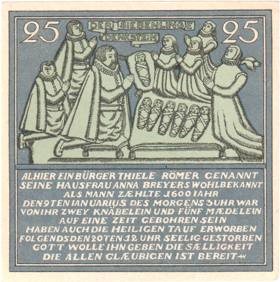 Geldschein, Deutschland, Hameln, 25 Pfennig, personnage 2, 1921, 1921-06-01