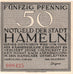 Banknot, Niemcy, Hameln, 50 Pfennig, personnage 1, 1921, 1921-06-01, UNC(65-70)