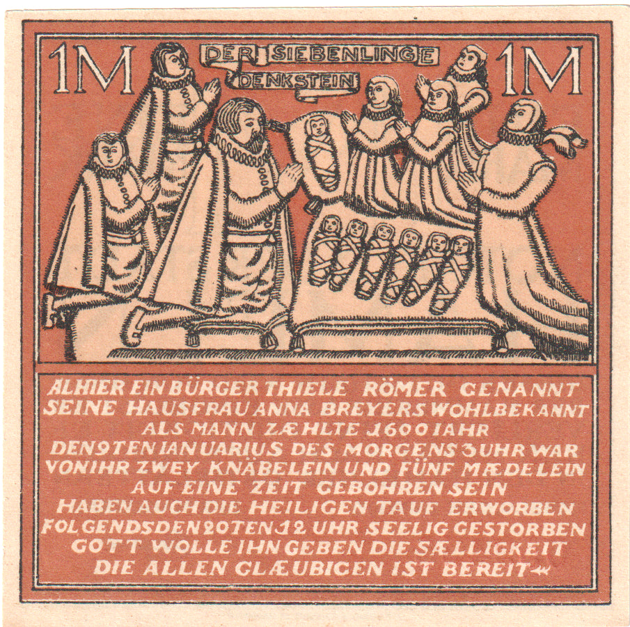 Banconote, Germania, Hameln, 1 Mark, personnage 1, 1921, 1921-06-01, FDS