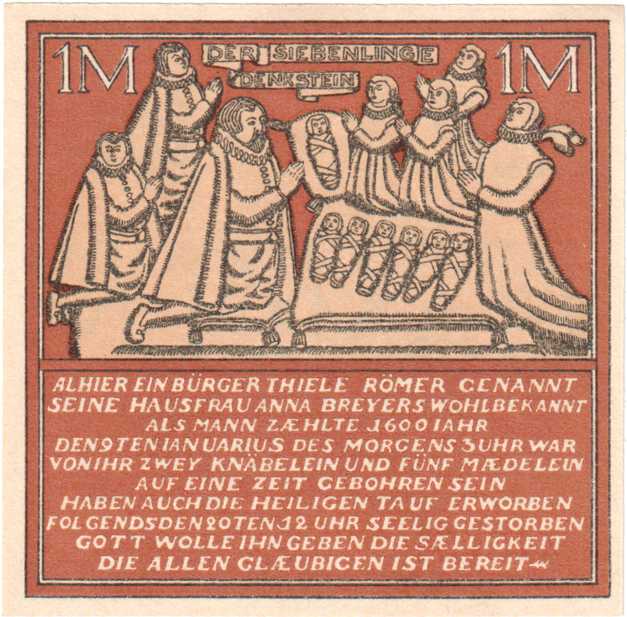 Banconote, Germania, Hameln, 1 Mark, personnage 3, 1921, 1921-06-01, FDS