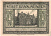 Nota, Alemanha, Hann. Münden Stadt, 75 Pfennig, personnage 1, 1922, UNC(60-62)