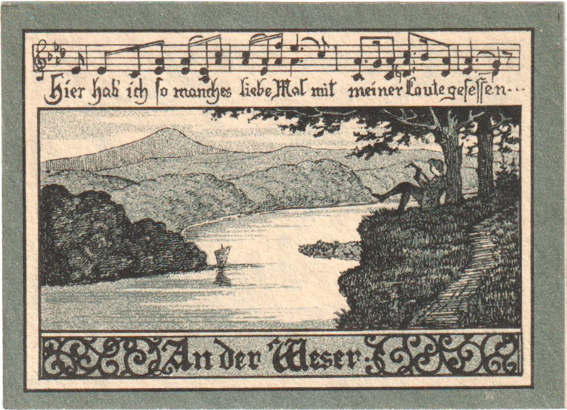 Nota, Alemanha, Hann. Münden, 1.25 Mark, paysage, O.D, UNC(60-62), Mehl:578.1