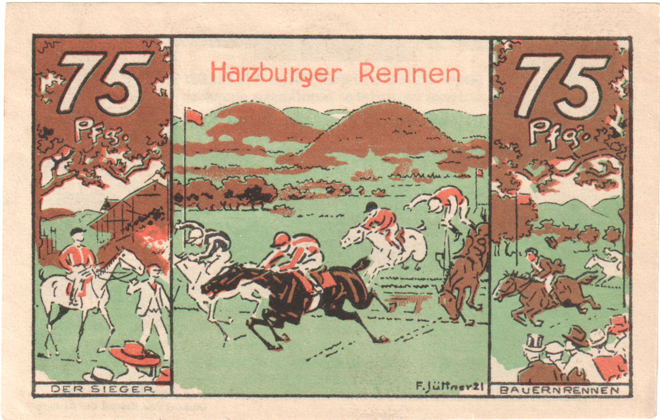 Alemanha, Harzburg, 75 Pfennig, UNC(60-62)