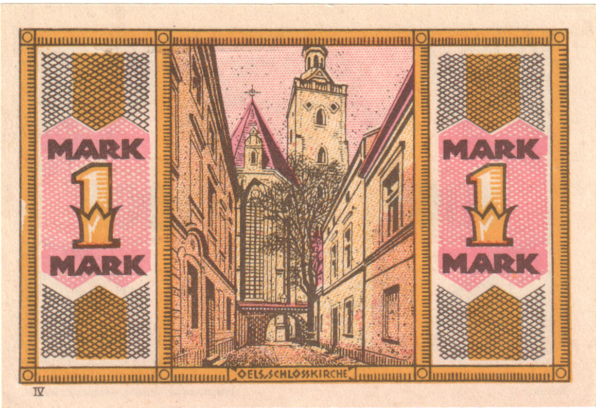 Geldschein, Deutschland, Oels, 100 Pfennig, Maison, O.D, UNZ, Mehl:1008.1
