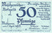 Geldschein, Deutschland, Noschenrode Gemeinde, 50 Pfennig, personnage, 1921
