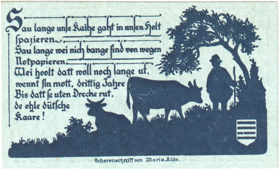 Banknot, Niemcy, Noschenrode Gemeinde, 25 Pfennig, personnage 1, 1921