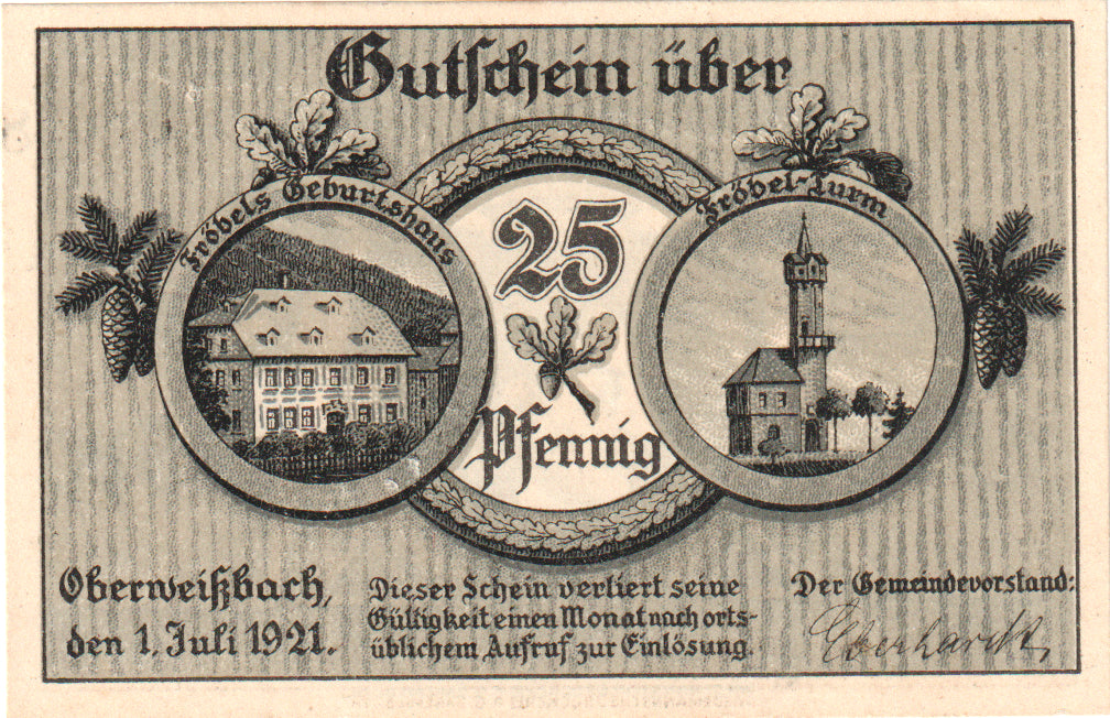 Geldschein, Deutschland, Oberweißbach, Cursdorf Deesbach und Lichtenhain