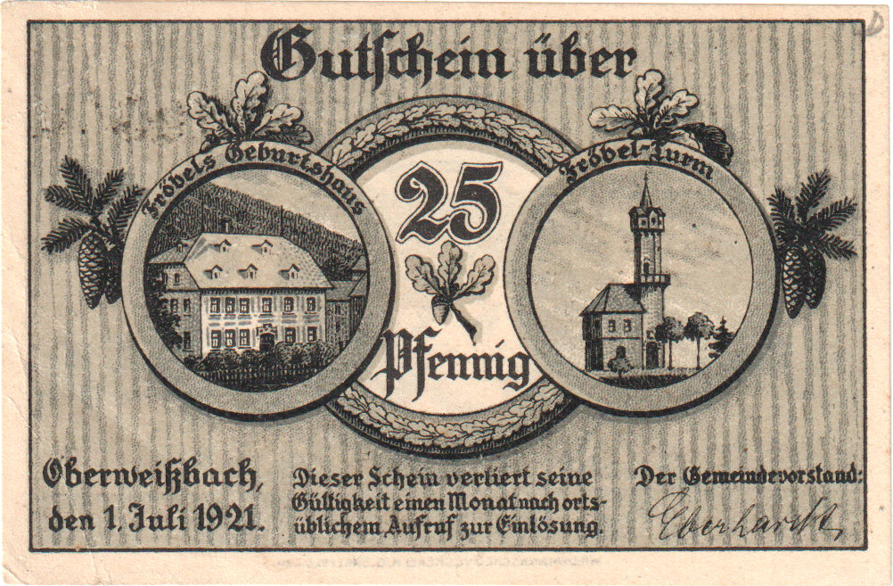 Geldschein, Deutschland, Oberweißbach, Cursdorf Deesbach und Lichtenhain