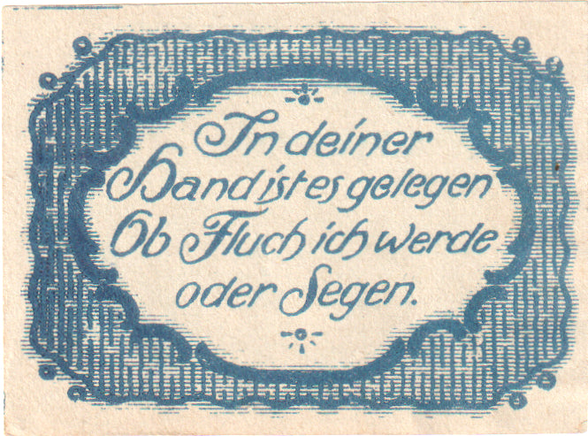 Geldschein, Deutschland, Neustadt a. Saale Bezirkssparkasse, 25 Pfennig, valeur