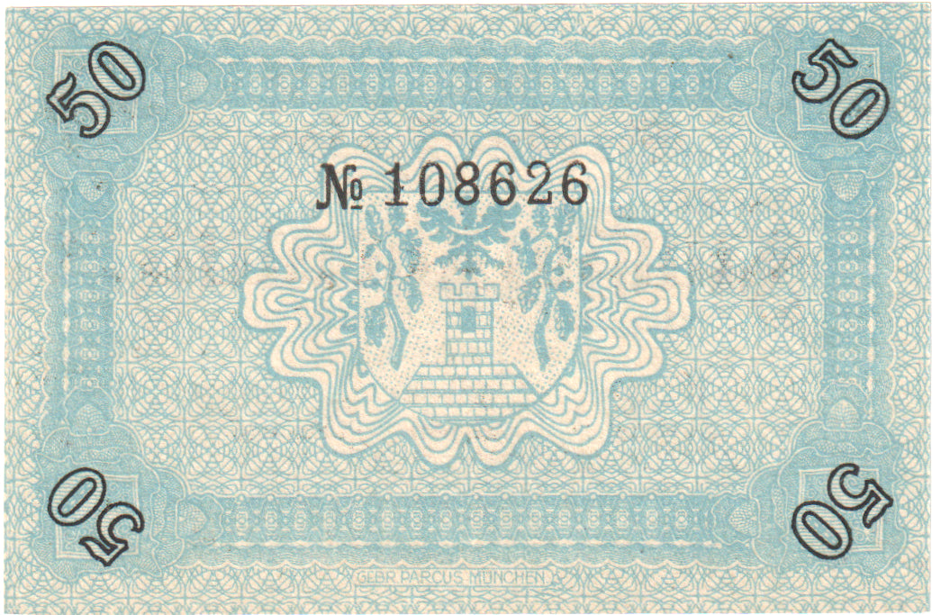 Geldschein, Deutschland, Nimptsch Stadt, 50 Pfennig, valeur faciale, 1919