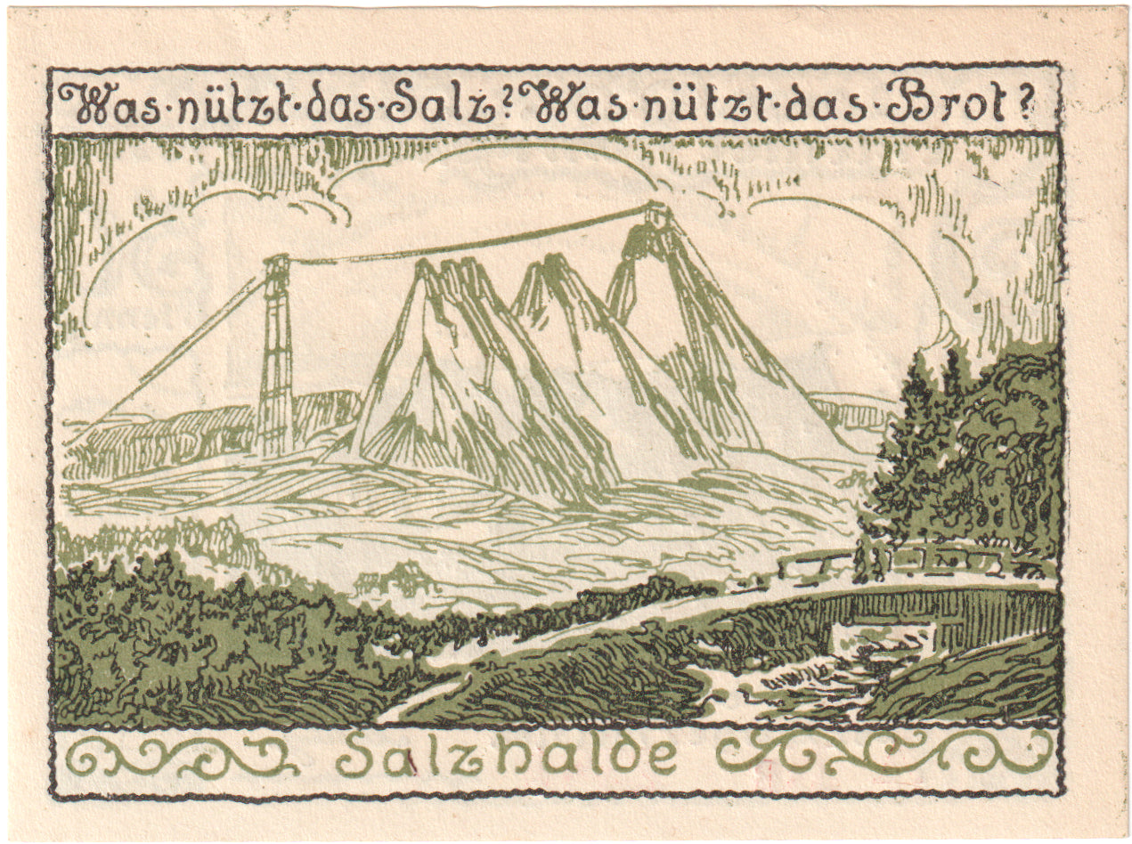 Banknot, Niemcy, rohrigshofe a werra gemeinde, 50 Pfennig, paysage, 1922