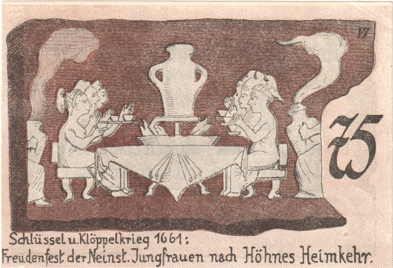 Geldschein, Deutschland, Neinstedt, 75 Pfennig, personnage, 1921, 1921-09-01