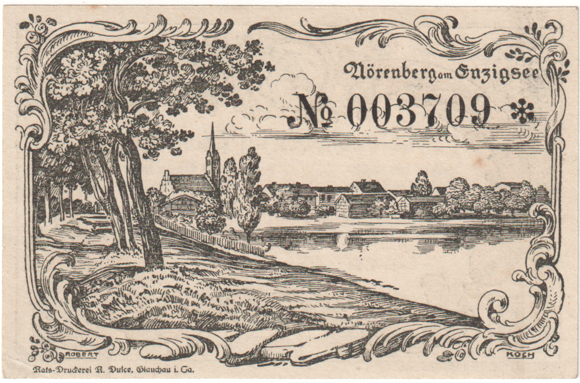 Banconote, Germania, Norenberg Stadt, 75 Pfennig, paysage, 1920, 1920-06-01