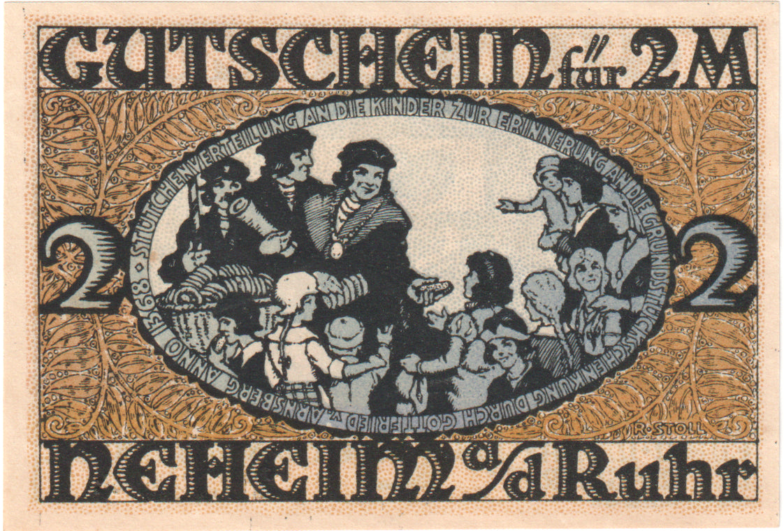 Geldschein, Deutschland, Neheim a.d. Ruhr Gemeinde, 2 Mark, personnage, UNZ-