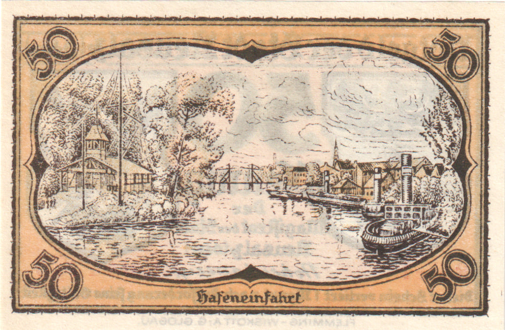 Billete, Alemania, Neusalz a.d. Oder Stadt, 50 Pfennig, paysage, 1920, EBC+