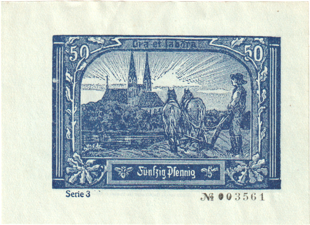 Geldschein, Deutschland, Neuruppin, 50 Pfennig, Agriculteur 1, 1921, UNZ-