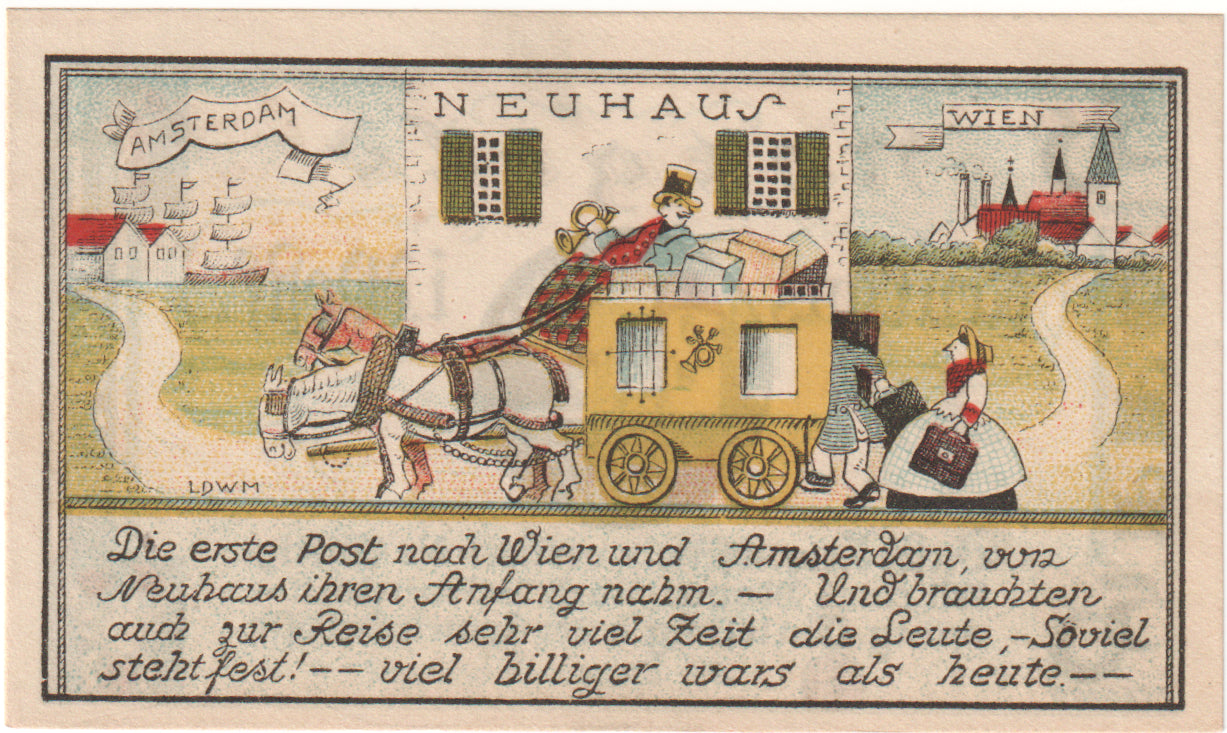 Geldschein, Deutschland, Neuhaus, 50 Pfennig, Diligence, 1921, 1921-11-01, UNZ