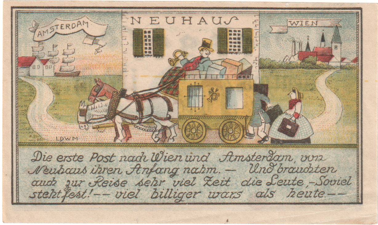 Geldschein, Deutschland, Neuhaus, 50 Pfennig, Diligence 1, 1921, 1921-11-01