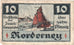 Billete, Alemania, Norderney Gemeinde, 10 Pfennig, paysage, 1921, 1921-05-14