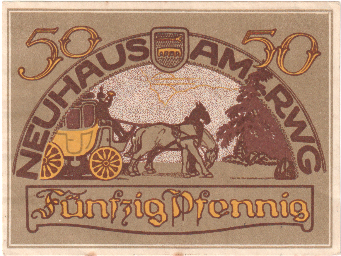 Geldschein, Deutschland, Neuhaus am Rennweg Gemeinde, 50 Pfennig, pont, 1921