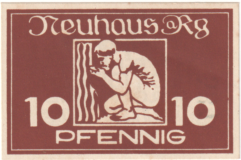 Billete, Alemania, Neuhaus am Rennweg Gemeinde, 10 Pfennig, personnage, 1921