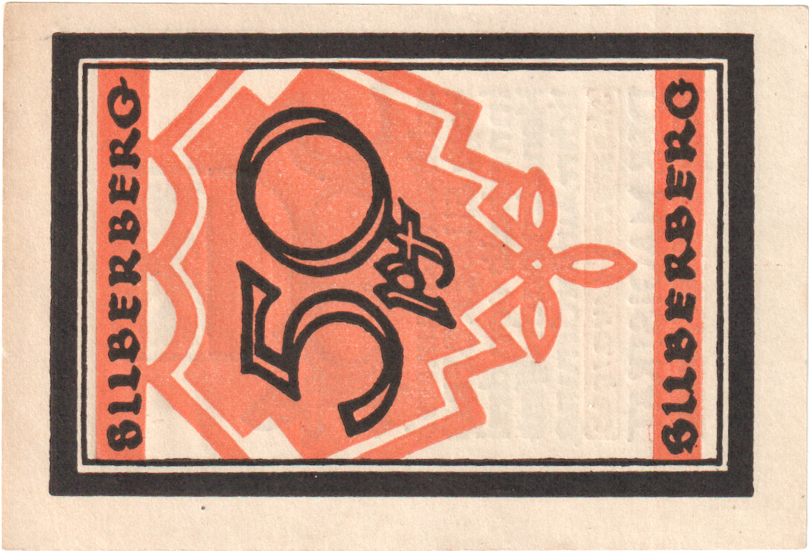 Banconote, Germania, Silberberg Stadt, 50 Pfennig, personnage, 1920, 1920-08-01