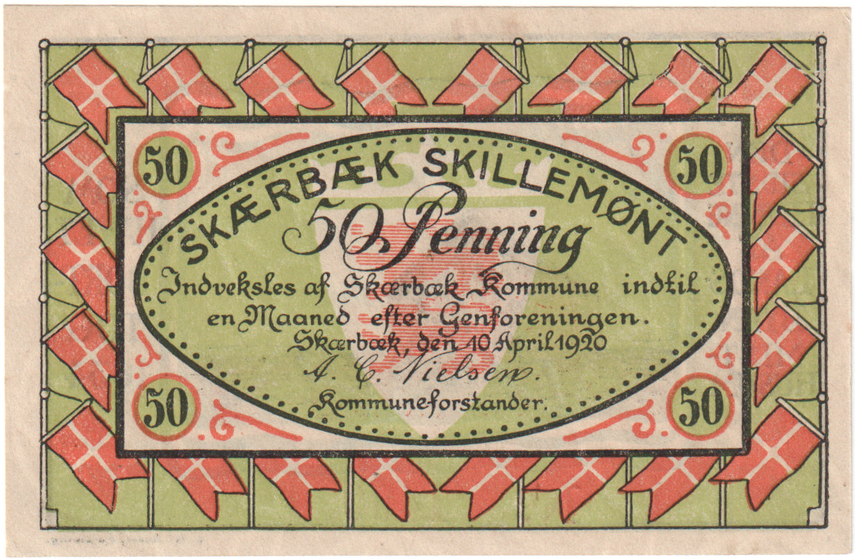 Geldschein, Deutschland, Scherrebeck Gemeinde, 50 Pfennig, mur, 1920