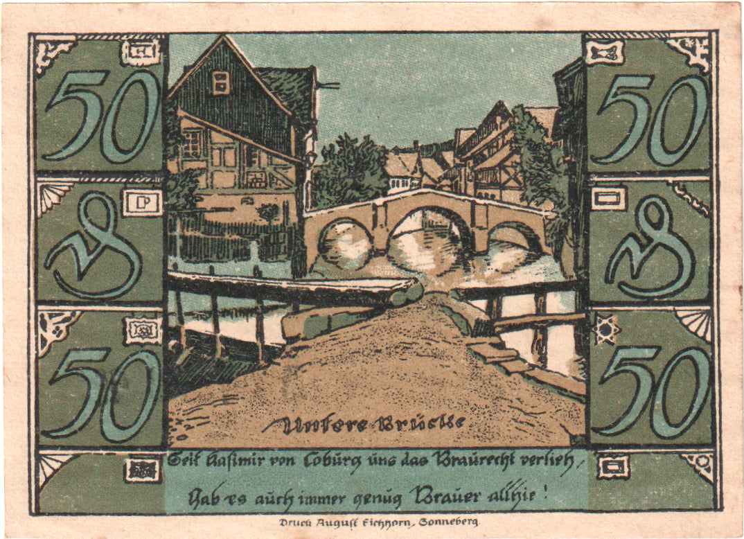 Banknot, Niemcy, Oberlind Gemeinde, 50 Pfennig, paysage 4, 1921, UNC(63)