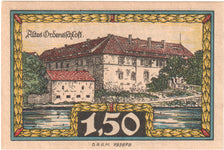 Billet, Allemagne, Insterburg, 1.5 Mark, chateau 4, O.D, NEUF, Mehl:645.1a
