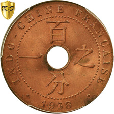 French Indochina, Cent, 1938, Paris, Bronze, PCGS, MS65RD, Lecompte:99, KM:12.1