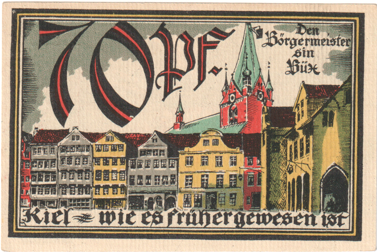 Banknot, Niemcy, Kiel Kieler Herbstwoche für Kunst und Wissenschaft, 70