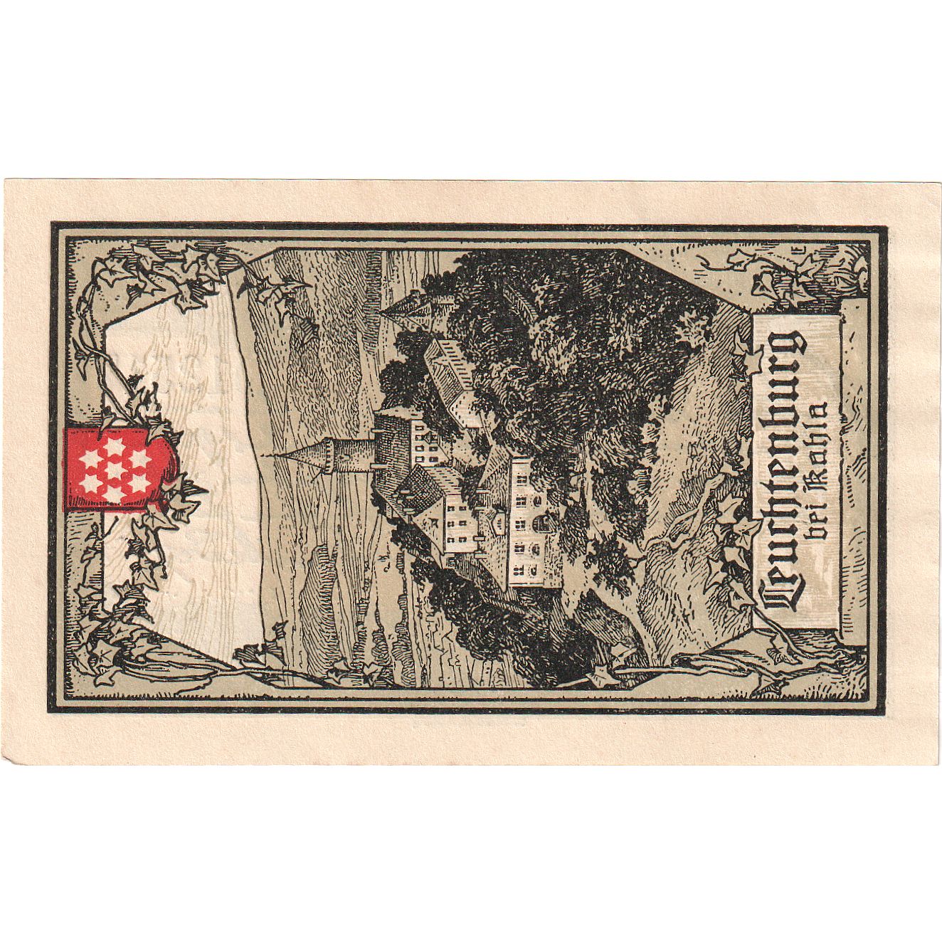 Banconote, Germania, Kahla, 25 Pfennig, paysage, 1921, 1921-12-31, SPL
