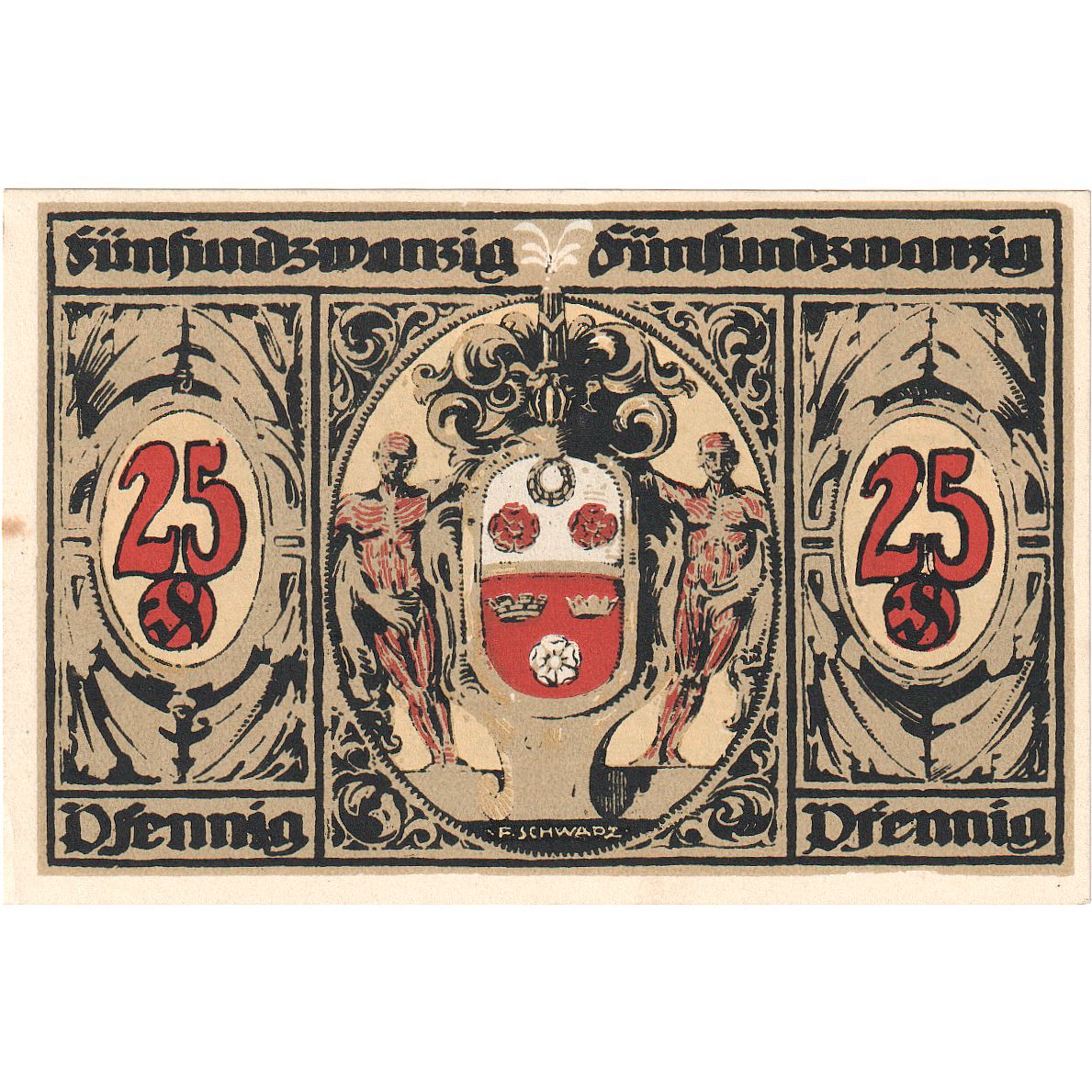 Banknot, Niemcy, Kronach, 25 Pfennig, paysage, 1921, UNC(65-70), Mehl:747.1