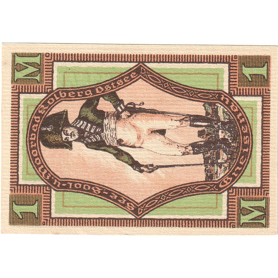 Banconote, Germania, Kolberg, 1 Mark, personnage, 1921, 1921-09-01, SPL