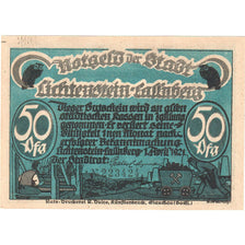 Banconote, Germania, Lichtenstein Callnberg, 50 Pfennig, personnage, 1921