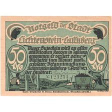 Banknote, Germany, Lichtenstein Callnberg, 50 Pfennig, personnage, 1921