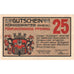 Banconote, Germania, Königswinter, 25 Pfennig, guerrier, 1921, 1921-07-15, FDS