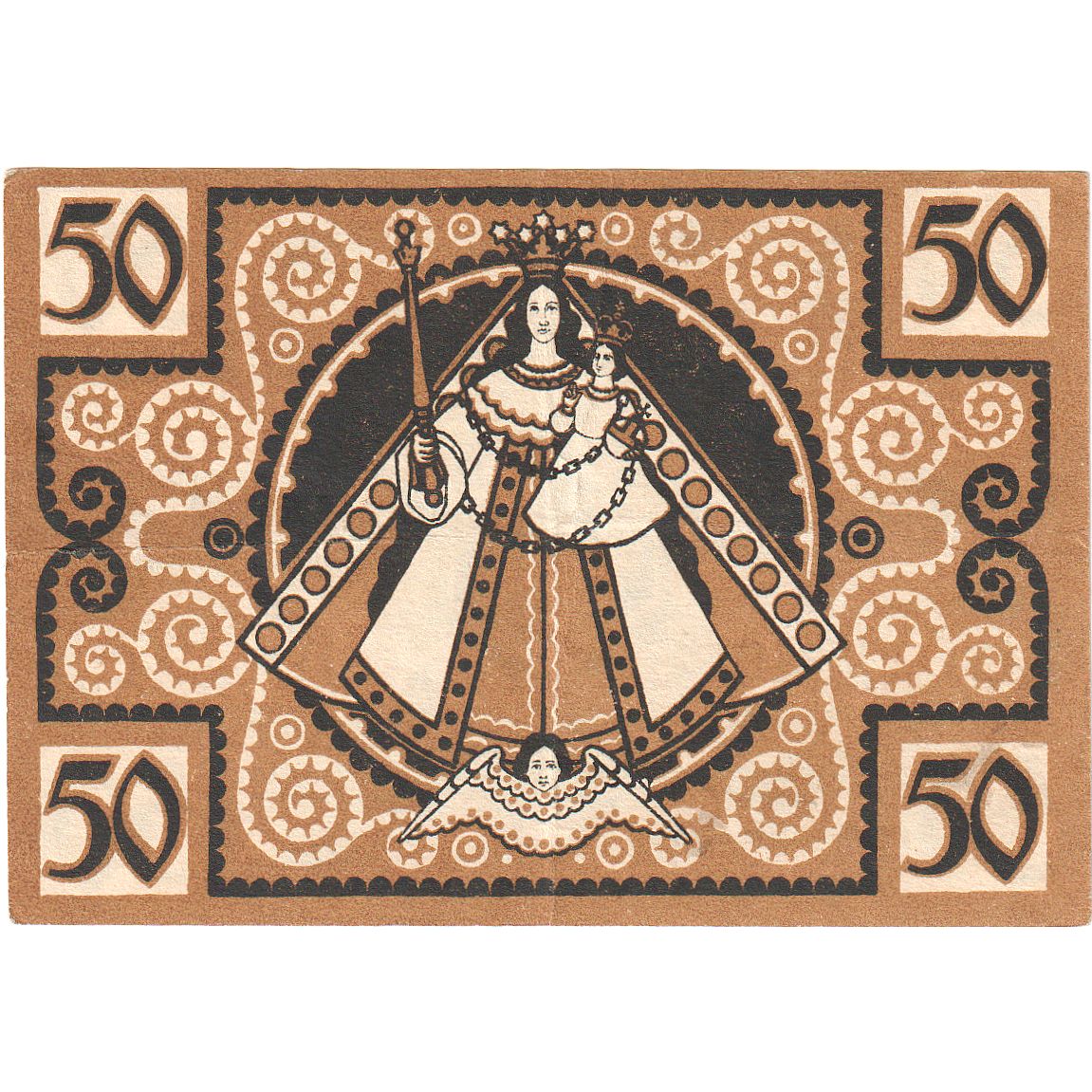 Geldschein, Deutschland, Kevelaer, 50 Pfennig, personnage, 1921, 1921-06-01