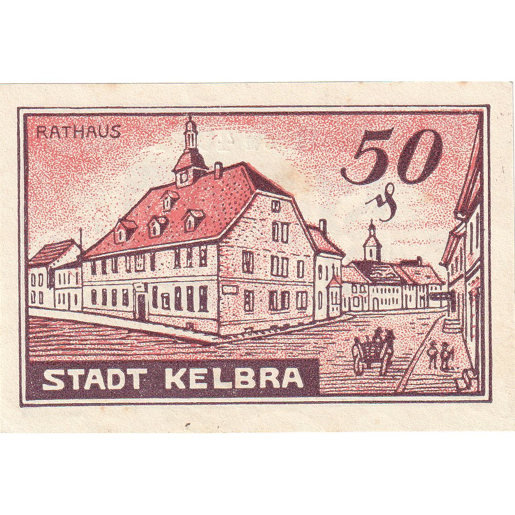 Geldschein, Deutschland, Kelbra, 50 Pfennig, village, 1921, 1921-07-12, UNZ