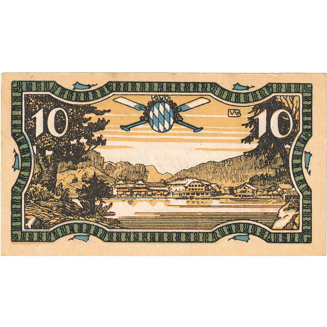 Nota, Alemanha, Königsee, 10 Pfennig, paysage, 1921, 1921-03-26, UNC(63)