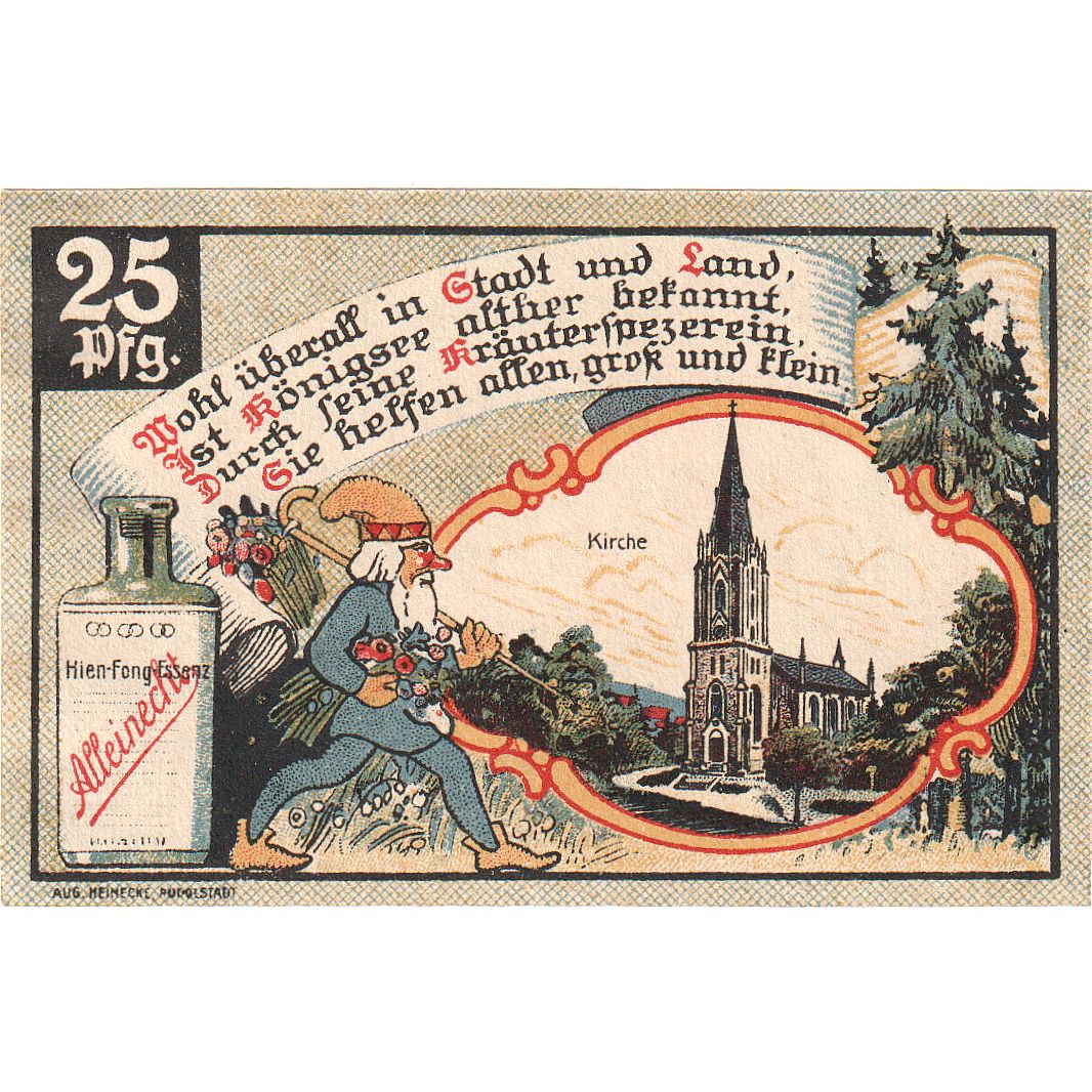 Geldschein, Deutschland, Königsee, 25 Pfennig, lutin, 1921, 1921-01-01, UNZ