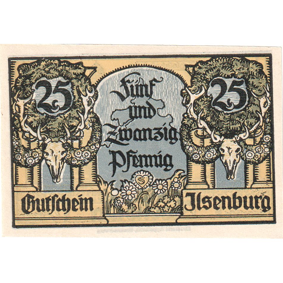Banknot, Niemcy, Ilsenburg, 25 Pfennig, paysage, 1923, 1923-01-01, UNC(63)