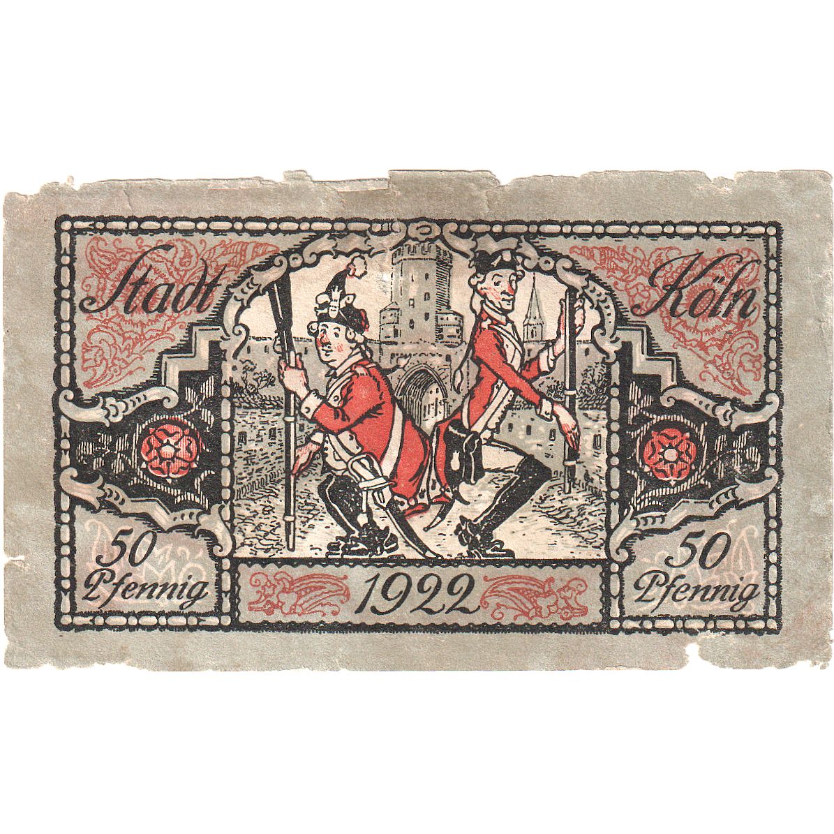 Geldschein, Deutschland, Köln, 50 Pfennig, soldat, 1922, 1922-01-12, SS