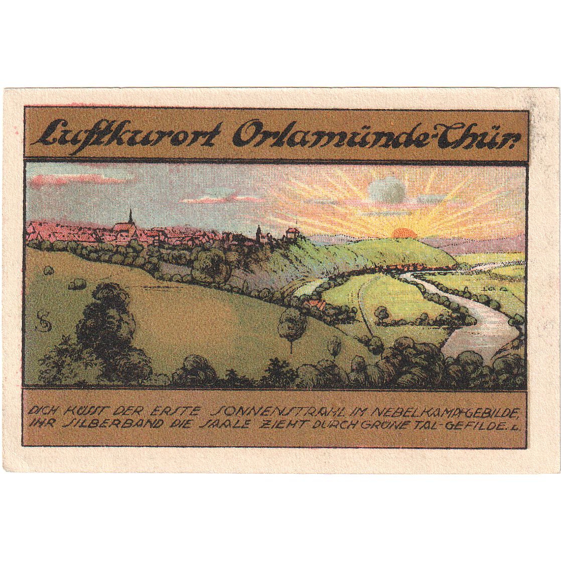 Geldschein, Deutschland, Orlamunde Stadt, 50 Pfennig, paysage, 1921, 1921-09-02