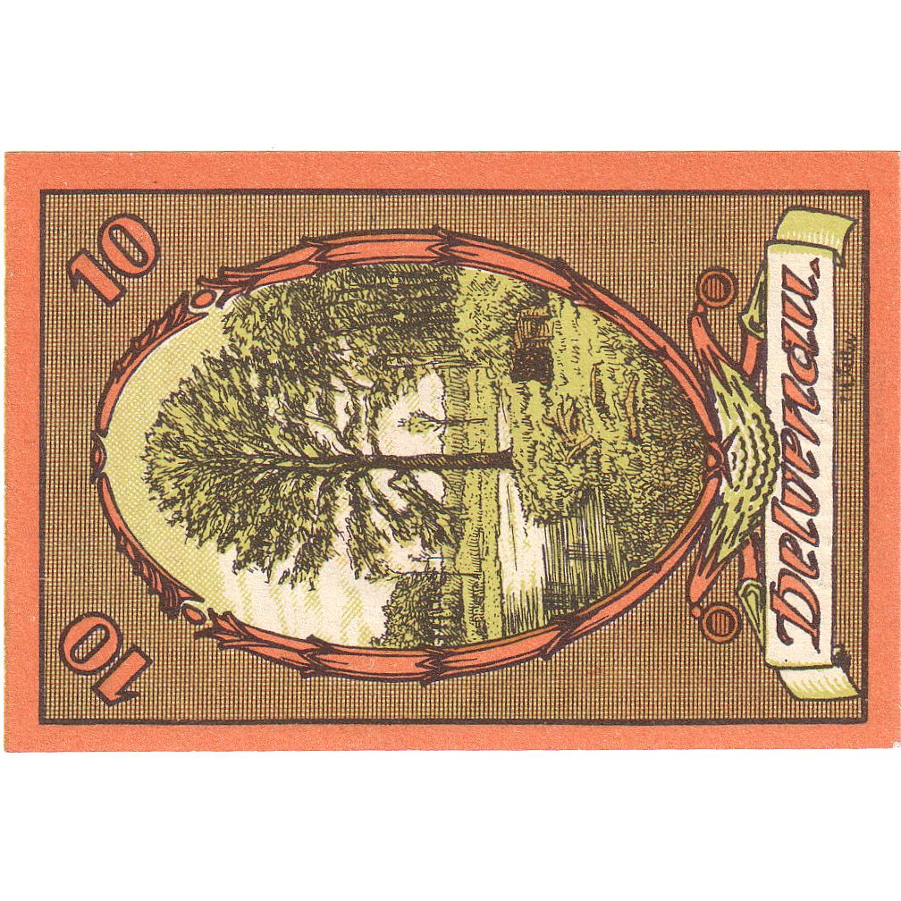 Banknot, Niemcy, Koberg, 10 Pfennig, paysage, O.D, UNC(65-70), Mehl:713.2a